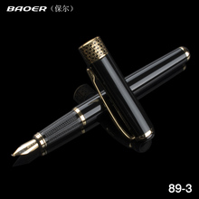 Baoer caneta tinteiro iraurita, caneta tinteiro luxuosa banhada a ouro 0.5mm, 1.0mm, material de escritório 2024 - compre barato