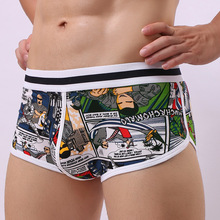 Sexy Gay Underwear Men Boxers Shorts Man Brand Cotton Printed Mid-waist U Convex Pouch Panties Cuecas calzoncillos Marcas S-XL 2024 - buy cheap