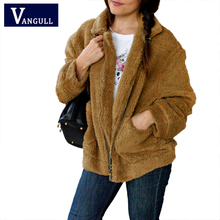 Vangull Faux Fur Warm Winter Coat Plus Size S-2XL Women Fashion Fluffy Shaggy Cardigan Bomber Jacket Lady Coats Zipper Outwear 2024 - buy cheap