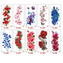 Поддельные Временные татуировки наклейки розы цветы татуировка на руку, плечо водонепроницаемые женские тату наклейка на руку 2024 - купить недорого