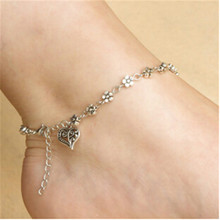 Fashion jewelry new design chain anklet anklet bracelet barefoot sandals beach feet retro hollow flower anklet 2024 - buy cheap