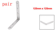 125mm x 125mm Right Angle Stainless Steel Corner Bracket 2 Pcs 2024 - buy cheap