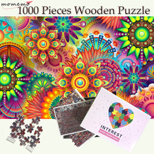 Quebra-cabeça de madeira 1000 peças, floral, colorido, peça para adultos, brinquedos, quebra-cabeças, crianças, educativo 2024 - compre barato