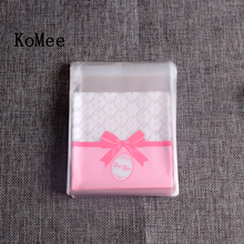 Wholesale 100pcs/lot 7x7+3cm Clear Self Adhesive Seal Plastic Bag Jewelry Gift Cookies Packaging Bag Bopp Ploy Bags 2024 - buy cheap