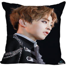 Custom Kpop EXO XIUMIN Printed Square silk Pillowcases 40x40cm,35x35cm One Side Satin Pillowcase Custom Logo 2024 - buy cheap