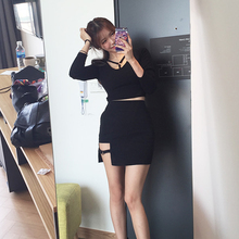 Женская летняя облегающая мини-юбка, черная Готическая облегающая короткая юбка с высокой талией в стиле Харадзюку, облегающая Клубная одежда 2024 - купить недорого