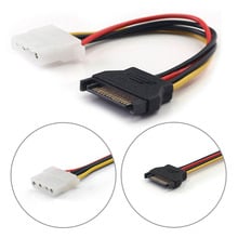 Wholesale 15 Pin SATA Male to 4 Pin Molex Female IDE HDD Power Hard Drive Cable Adapter 2024 - buy cheap