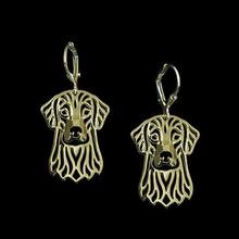 Fashion Alloy Flat Coated Retriever Dog Earrings Women Metal Pet Drop Earrings Drop Shipping 2024 - buy cheap