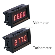 Tacómetro digital LED 2 en 1, medidor de RPM, voltímetro para coche y motocicleta, pJuly1, venta al por mayor y envío directo 2024 - compra barato
