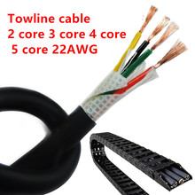 Cable Flexible 18/20/22AWG 2-8 core Towline, cable flexible de PVC de 5m, resistencia a la flexión, alambre de cobre resistente a la corrosión 2024 - compra barato