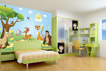 Custom 3D murals,lovely cartoon animals papel de parede, school restaurant living room sofa tv wall children's bedroom wallpaper 2024 - buy cheap