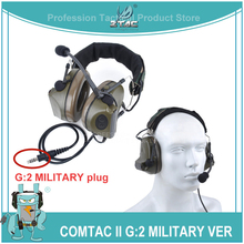 Z-tac Tactical Headset Comtac II SShooting Aviation Headset Pickup PTT Active Headphones G:2 Military Plug Peltor ZH041 2024 - buy cheap