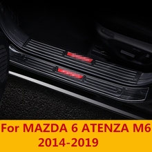 Bienvenido pedal refires puerta cinta de alféizar partes umbral a prueba de arañazos guardamanos accesorios interiores para MAZDA 6 ATENZA M6 2014-2019 2024 - compra barato