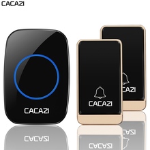 CACAZI Self-powered Wireless Doorbell Waterproof No battery 1 2 Button 1 2 3 Receiver Smart Home Ring bell US EU UK AU Plug 2024 - buy cheap