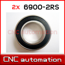 2pcs rubber sealed 440 stainless steel hybrid ceramic ball bearings 6900 6900 2RS 10*22*6mm Si3N4 for 10mm shaft 2024 - buy cheap