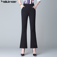 women's pants capris flare pants for women with high waist elastic skinny slim bell bottom pants female trousers clothes 2024 - buy cheap