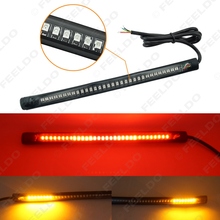 MOTOBOTS 1Pc Red and Amber Motorcycle Car 48LED LED Turn Signal Light Tail Brake Stop License Plate Lamp Rear Light #FD2376 2024 - buy cheap