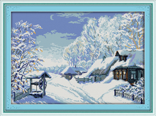 The middle of winter cross stitch kit landscape18ct 14ct 11ct count printed canvas stitching embroidery DIY handmade needlework 2024 - buy cheap