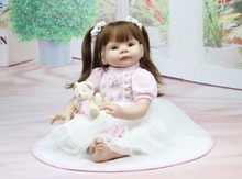 free shipping wholesale  22inch lifelike reborn toddler girl doll toys and gifts for girls 2024 - buy cheap