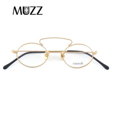 MUZZ 2019 чистый титан очки с круглой оправой мужские Ультра-легкие очки женские очки Ретро рецепт оптическая Оправа очков для близорукости 2024 - купить недорого