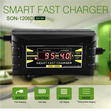 Automatic Car Smart Battery Charger 110V to 220V 6A 12V Intelligent Fast Power Charging Wet Dry Lead Acid Digital LCD Display 2024 - buy cheap