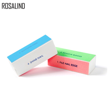 ROSALIND Professional Colorful 4 Way Nail File Buffer Polishing Block Sanding Nail Art Manicure Sponge Setback Nail Art Tools 2024 - buy cheap