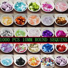 1000 pcs/lot 70 gram Sewing Accessories 10mm Flat Round Sequins for Crafts Scrapbook and Sewing Diy With 24 colors for option 2024 - buy cheap