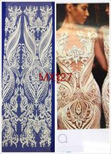 Rede francesa nigeriana para vestido de noiva, tecido bordado com renda 2024 - compre barato