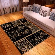Alfombras con diseño de serie de calaveras 3D para sala de estar, alfombras grandes Franela suave decoración de dormitorio, alfombra y alfombrillas para mesa de café 2024 - compra barato