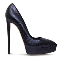 Zapatos de tacón alto de 12cm para mujer, calzado de fiesta, Sexy, de serpiente, punta estrecha, para oficina, novedad 2024 - compra barato