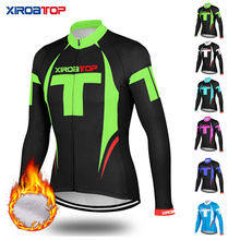 keep warm 2020 NEW Winter Thermal Fleece Cycling Jersey Long Sleeve Clothing Roupa De Ciclismo Invierno Hombre MTB Bicycle wear 2024 - buy cheap