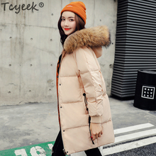 Tcyeek Down Coat Female Winter Down Jacket Women Thick Warm White Duck Down Parkas Korean Fashion Fur Hooded Clothes LWL1145 2024 - buy cheap