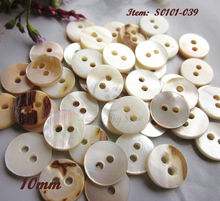 144 pcs 10mm 2 furos natural shell botões da camisa real natural de água doce shell botões para costura craft acessórios decorativos 2024 - compre barato