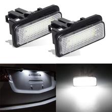 2x LED License Plate Lights White Lamp Set Assemblies for Benz W203 W211 S211 W219 R171 Error Free 18-SMD 12V 6500K 2024 - buy cheap
