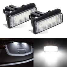 Conjunto de luces LED para matrícula, conjunto de lámparas blancas para Benz W203, W211, S211, W219, R171, sin errores, 18-SMD, 12V, 6500K, 2 uds. 2024 - compra barato