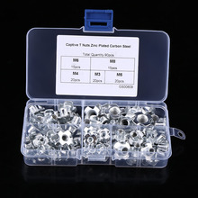 90pcs M3 M4 M5 M6 M8 Hex Button Socket Head Cap Screw Nut T Nuts Rivet Zinc Plated Four Claws Nut Blind 2024 - buy cheap