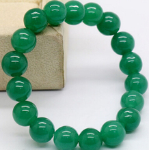 Brazalete elástico 424 Natural, abalorio de piedra redondo verde de 10mm, Envío Gratis 2024 - compra barato
