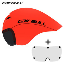 CAIRBULL 2 Lens Cycling Helmet Magnetic Goggles Road Bike Helmet Triathlon Time Trial Helmet Pneumatic TT Bicycle Helmet Cap 2024 - buy cheap