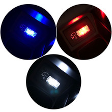 1 peça Do Carro USB Luzes LED Atmosfera Lâmpada Decorativa Iluminação De Emergência Universal PC Portátil Plug and Play Vermelho/Azul /branco 2024 - compre barato