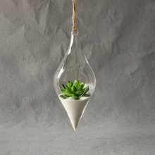 Подвесная стеклянная ваза, подвесной Террариум, креативный растительный цветок, прозрачный контейнер, украшение для дома, декор для вечерн... 2024 - купить недорого