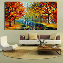 Landscape  Abstract Colourful Autumn Scenery Knife Oil Painting On Canvas Walking in the Scenery Picture Wall Art Home Decor 2024 - buy cheap