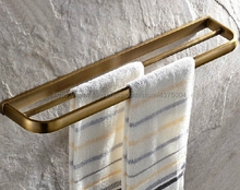 Towel Bars Double Rails Brass Wall Shelves Towel Holder Bath Shelf Towel Hanger Bathroom Accessories Towel Rack Nba173 2024 - buy cheap