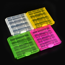 Caixa de armazenamento de bateria transparente, caixa de plástico para armazenamento de pilhas com 4 baterias aa/aaa 14500, 1 peça 2024 - compre barato