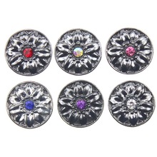 10pcs/lot 12mm Rhinestones crystal snap button with copper buttons for bracelets necklace pendant jewelry 2024 - buy cheap