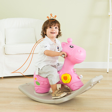 Cute Plastic Animals Deer Rocking Horse Rocking Pony Ride On Car Baby Room Toy with Music Riding Rocking Chair For Kids Infant 2024 - buy cheap