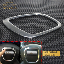 Reamocea Car Styling Aluminum Alloy Auto Steering Wheel Sticker Emblem Trim Frame Decal For Audi A3 A4L A6L Q3 Q5 2024 - buy cheap