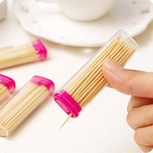 280pcs! Disposable bamboo toothpicks with box Confortable and Smooth Surface cocktail sticks Oral dental protection 2024 - buy cheap