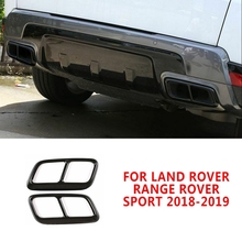 Pcmos стальные выхлопные глушители Крышка для Land Rover Range Rover Sport 2018-2019 хромированная отделка наружных частей защитные рамки 2024 - купить недорого