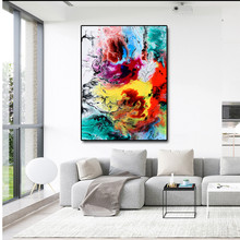 Pintura de acuarela para lienzo, pósteres e impresiones de Pintura Al Óleo Abstracta moderna, arte de pared, dormitorio, sala de estar, decoración de salón 2024 - compra barato