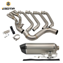 ZSDTRP CBR650, sistemas completos de escape de motocicleta con Sensor para Honda CBR650F CB650F, silenciador de deslizamiento, tubo de cabezal medio 2024 - compra barato